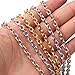 3pcs Mens Womens Stainless Steel 5MM Gold Rose Gold Silver Beveled O Link Chain Necklace 18