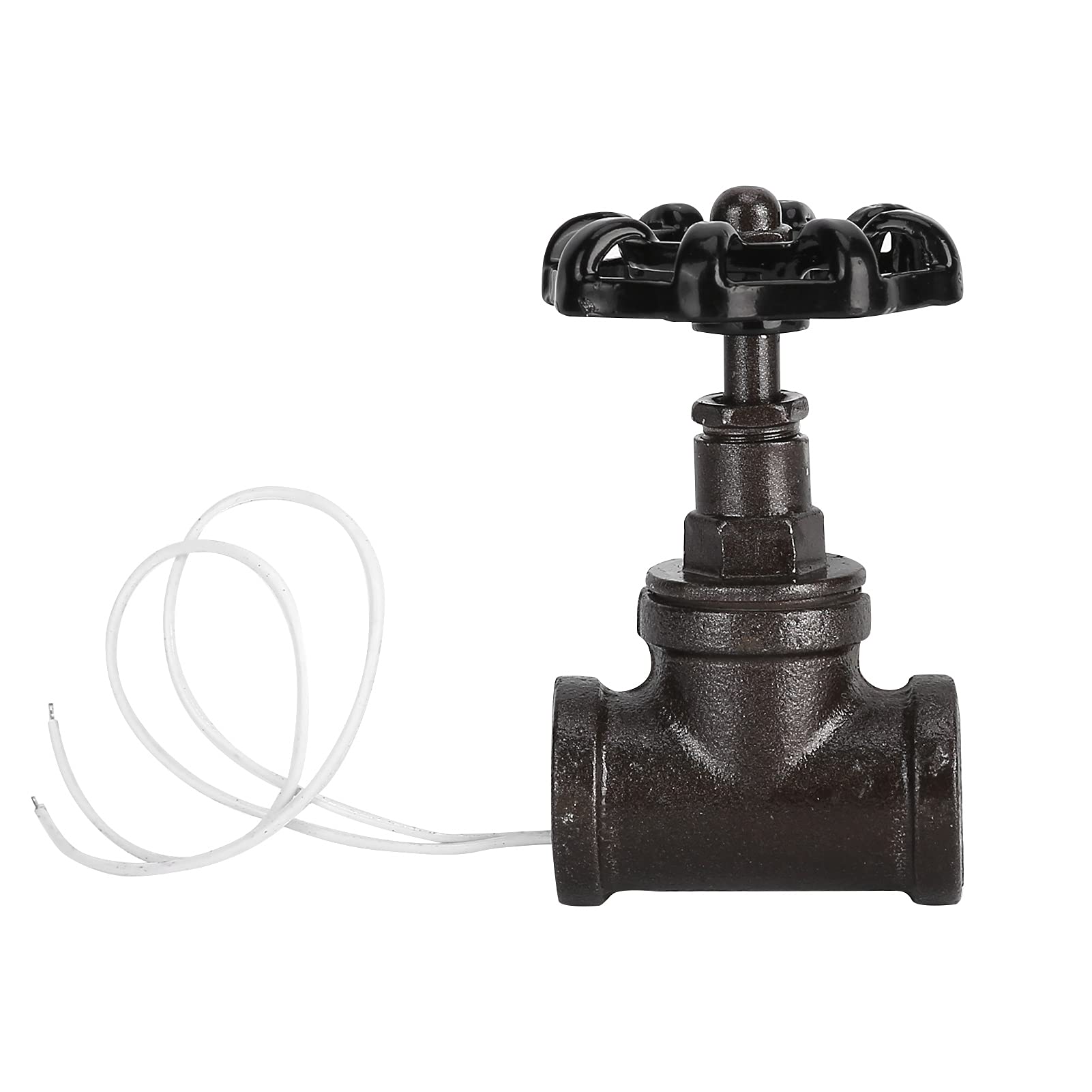 Garosa Vintage Steampunk Light Switch Stop Valve 1/2in Lamp Valve with White Wire for Water Pipe Desk Light Steampunk Lamps Electrical Switches