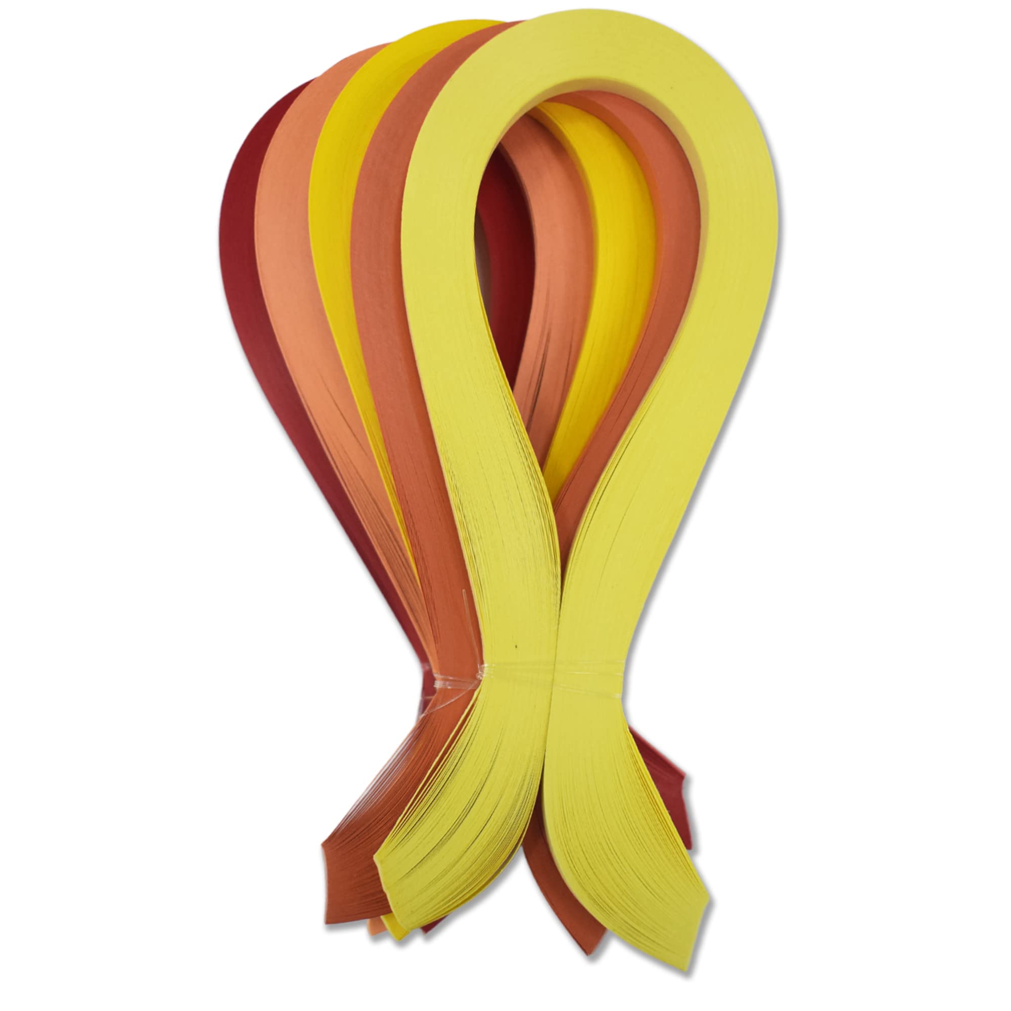 CrafTreat Reusable Yellow Quilling Paper Strips for Craft Work - 500 Quilling Strips 5mm 30 cm Length - Paper Quilling for Decorating Cards, Gift Bags, Picture Frames and Scrapbooking