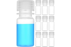 LZHNB 0.5oz/15ml Plastic Sample Bottles with caps, Wide Mouth Reagent Bottle with Lids Leak Proof Containers Water Sample Bottles for Laboratories, Travel(10Pcs)