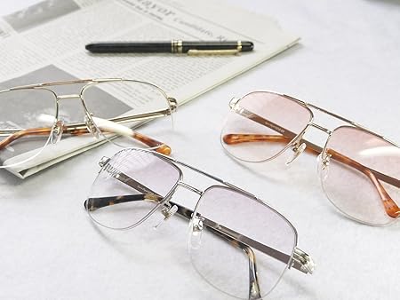 Amazon 累進多焦点遠近両用老眼鏡 境目のない遠近両用メガネ 1210 3色 7度数 3 50 グレーハーフ メイソウ 老眼鏡