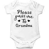 Please Pass Me to My Grandma - Funny Baby Essentials Bodysuit - Newborn Boy Clothes Baby Outfits