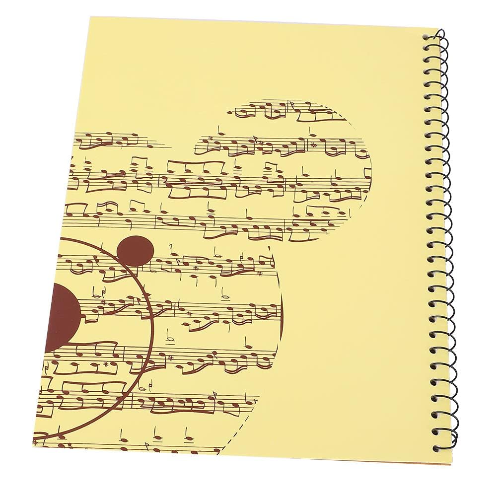 Alomejor Manuscript Paper 50 Pages Blank Sheet Music Staff Paper Musicians Notebook Writing Paper for Musicians(Yellow Bear)