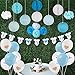 Baby Shower Decorations for Boy, 45 Piece Set with Bonus 18 Cupcake Toppers