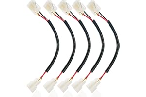 Lsgoodcare 5Pcs 6.3MM 2Pin Automotive Quick Connection Electrical Wire Connector 2 Way Car Male to Female 16Awg Cable Terminal Plug Kits Motorcycle ﻿