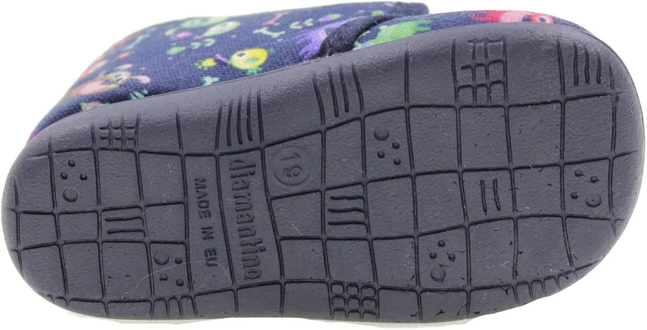 DIAMANTINO Pantofole Primi Passi Due Occhi in Tela Bimbo OL1501N Blu