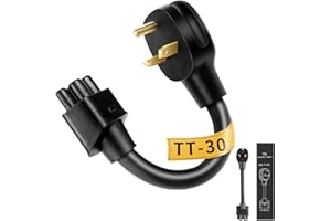 WenStorm NEMA TT-30 Adapter for Tesla Gen 2 Mobile Connector, 120V 24A RV Camper Outlet Charger Adapter, Durable Level 2 Char