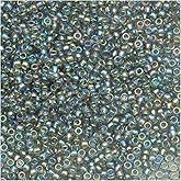 Toho Round Seed Beads 15/0 #176 'Transparent Rainbow Black Diamond' 8g