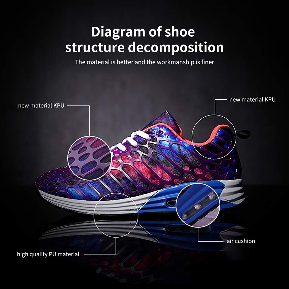 Wonvatu Women Men Breathable Fashion Running Sneakers Comfortable Lightweight Walking Athletic Shoes