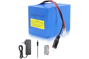 KBT KEEP BETTER TECH KBT 24V 8Ah Rechargeable Lithium Battery with Charger, Charging Cable, Cable Connector