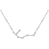 BriLove Gifts for Mom Women 925 Sterling Silver CZ Horoscope Zodiac 12 Constellation Astrology Pendant Necklace for Mothers Day/Valentines Day/Birthday/Christmas/Anniversary