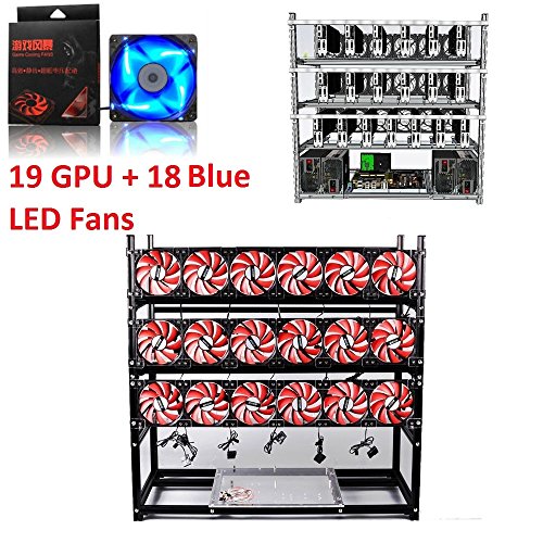 1419-GPU-Open-Air-Mining-Rig-Aluminum-Stackable-Frame-Case-Cryptocurrency-Miners-With-Fans-For-ETHETC-ZCash-EthereumBitcoinand-Altcoins