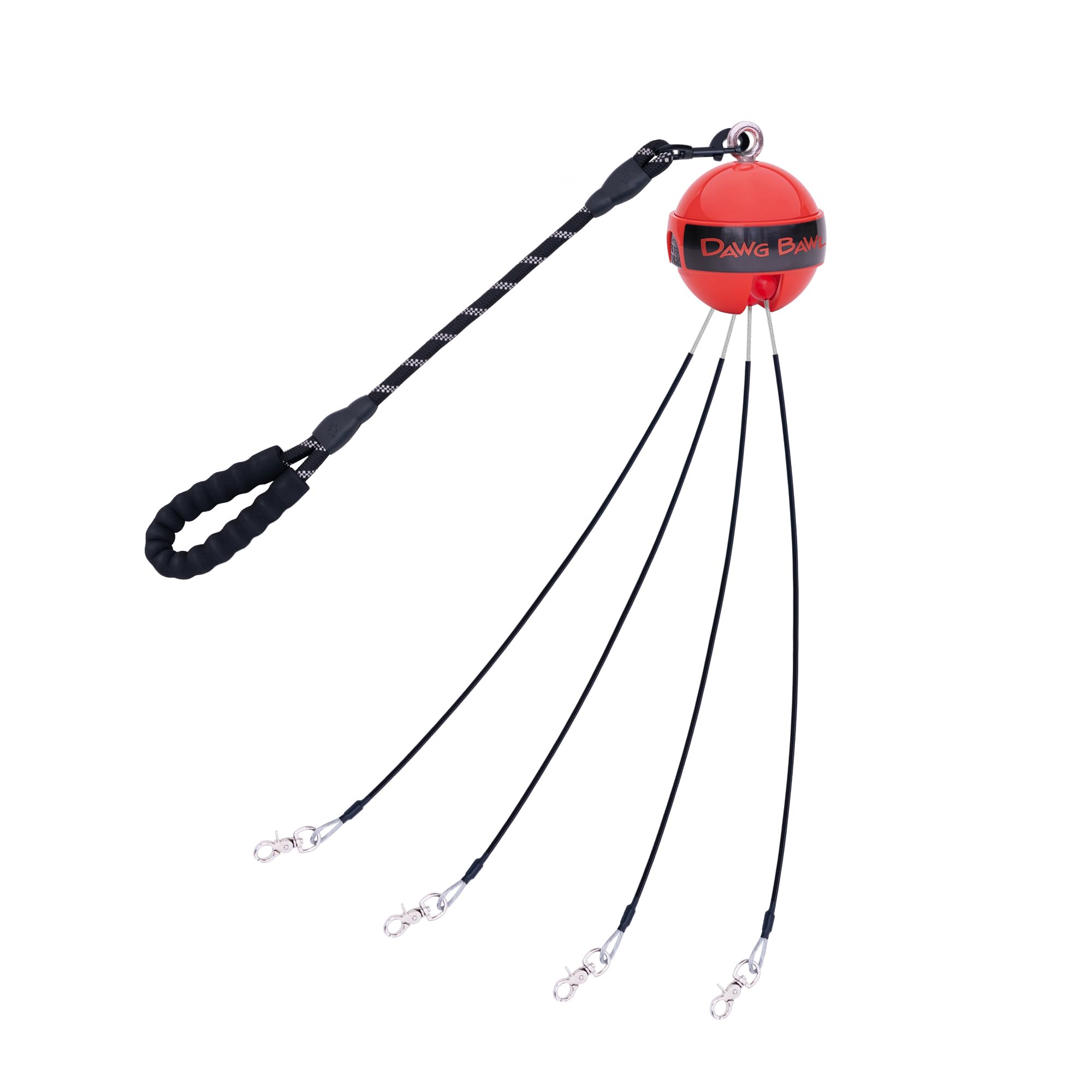 Photo 1 of Dawg Bawl Multi Dog Leash Tangle Free (Up to 30 pounds Each) Patented No-Tangle Design, Leads Adjust When Your Dogs Change Positions, for 2, 3 or 4 Dogs