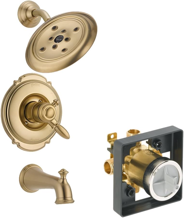 Delta Delta Delta KTSDVI-T17455H2O-CZ Victorian - Kit de ducha y bañera