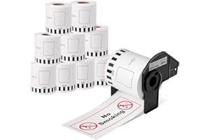 COLORTY 10 Rolls DK2251 Replacement for Brother DK-2251 Continuous Length Label Black/Red on White Paper Tape DK-22251 Compatible with Brother QL-820NWB 810W 800, 2.4”x 50ft (10 Rolls + 1 Fram)
