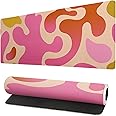 Extended Gaming Mouse Pad, Large Gaming Mouse Waterproof with Stitched Edges, Non-Slip Desktop Pad for Home and Office, Level Up Your 31.5x11.8 Inch… (Abstract Painting)