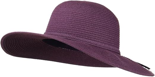 purple flat brim hat
