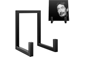 Jeoronuly Vinyl Record Holder, Now Playing Vinyl Record Stand, Black Metal Tabletop Album Storage Holder, Lp Display Stand, Minimalist Record Holder for Display Storage or Home Decorative