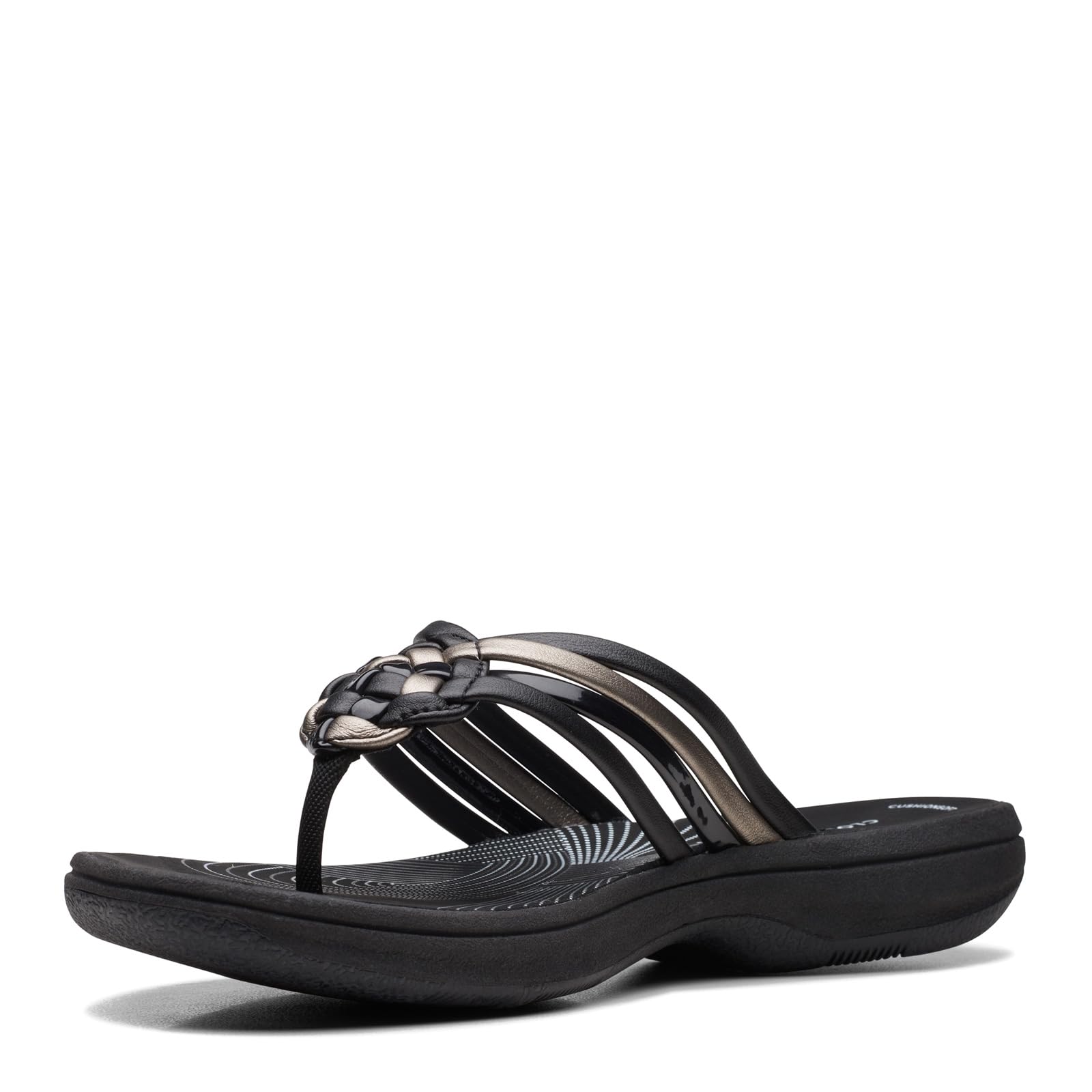 Clarks Women's Breeze Coral FlipFlop, Black Combi, 9 on Galleon
