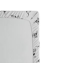 Ambesonne Basset Hound Fitted Sheet, Monochrome