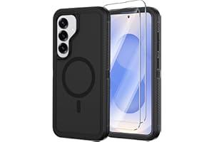Annymall Magnetic for Samsung Galaxy S25 Case [Compatible with MagSafe] Full-Body Rugged Heavy Duty Phone Cover with Screen P
