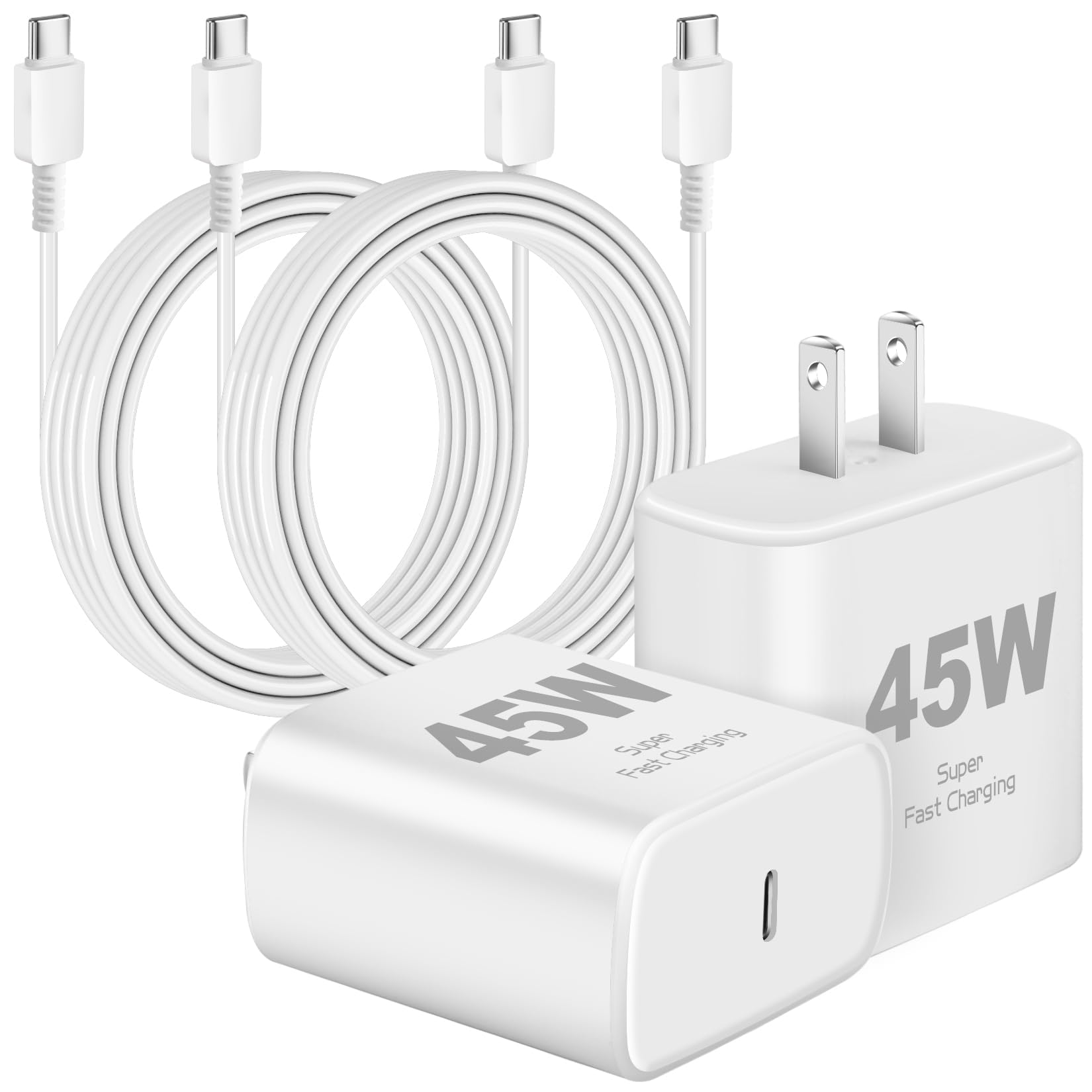 Samsung Super Fast Charger 45W USB C Android Phone Chargers,2Pack 10FT Samsung Charger Fast Charging Cord,Quick Type C Charger Wall Block for SamsungGalaxy S26 Ultra/S26+/S25 Ultra/S25+/S24/S23/S22