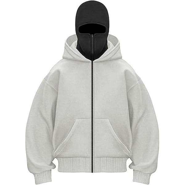 小物 Deuxieme Classe RIB HOODY balaclava Balaclava Hoodie with Built In Balaclava, Double Hooded Zip Jacket