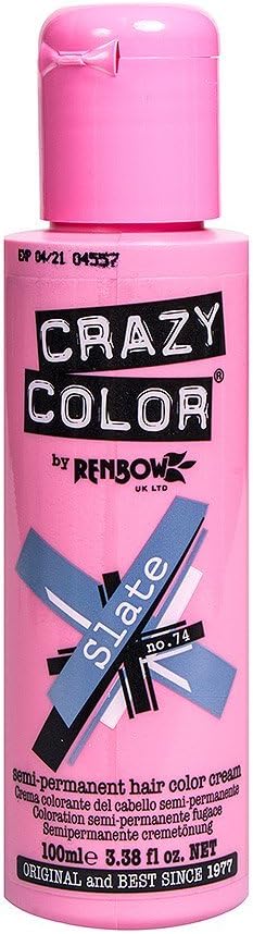 Crazy Color Hair Dye 100ml - Slate, 100 ml (Pack of 1) - Image 4