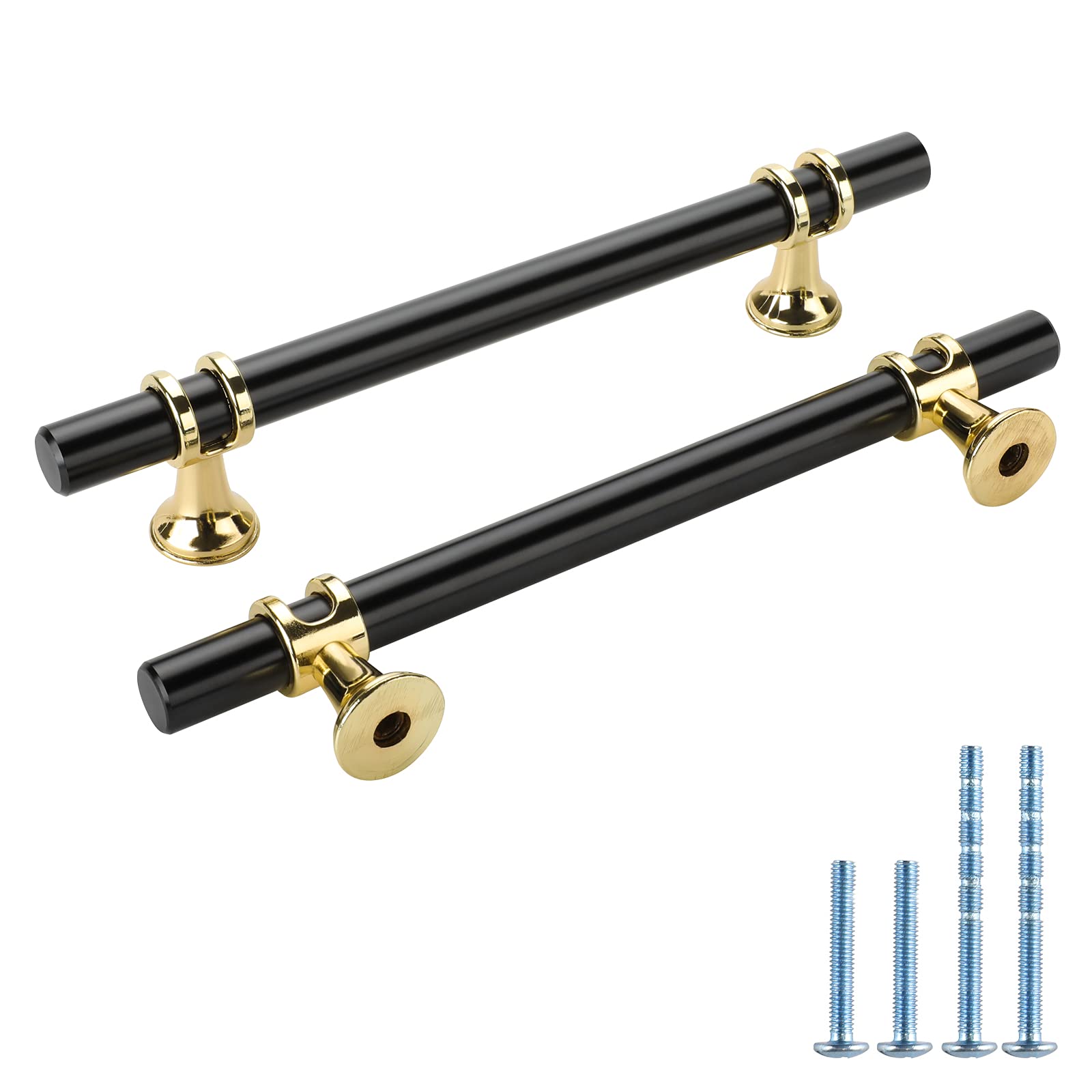 LONTAN 10 Pack Handles Kitchen Handles 128mm Cupboard Handles Drawer Handles Cupboard Door Handles Wardrobe Door Handles Black Cupboard Handles Kitchen Drawer Handles Bathroom Cabinet Handles — image 1