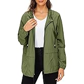 Century Star Packable Rain Jackets for Women Waterproof Lightweight Raincoat with Hood Windbreaker Jacket Women Rain Coats