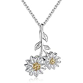 Sunflower Dual Urn Pendant Necklace 925 Sterling Silver Hold Two keepsakes Cremation Jewelry for Ashes Necklace You are my sunshine Memorial Always in My Heart Memory Necklace Gift