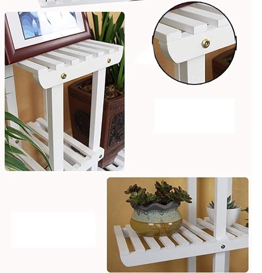 LJJOZ Planta de Madera Puesto de Flores del Soporte de exhibición ...