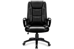 OFIKA Home Office Chair, 400LBS Big and Tall Computer Chair Heavy Duty Design, Ergonomic High Back Cushion Lumbar Back Support, Adjustable Executive Leather with Armrest