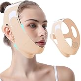 Jawline Shaper and Chin Strap for Sleeping with Soft Graphene V-LineFace Lifting Masks Double Chin Reducer Device for Women Anti Snoring Therapy Mask Neck Slimming and Facial Lifting Lightweight