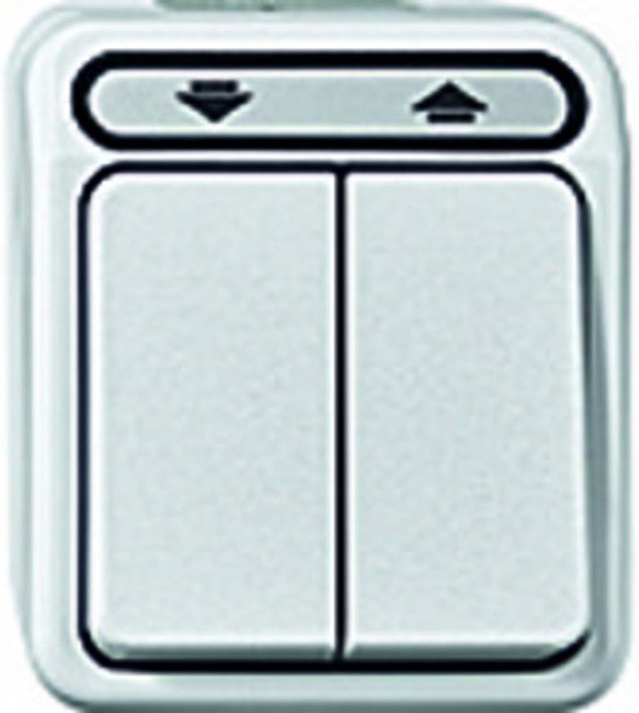 Merten Aquastar Roller Shutter Switch, 1-Pole, Polar White, MEG3715-0000 Roller 8019