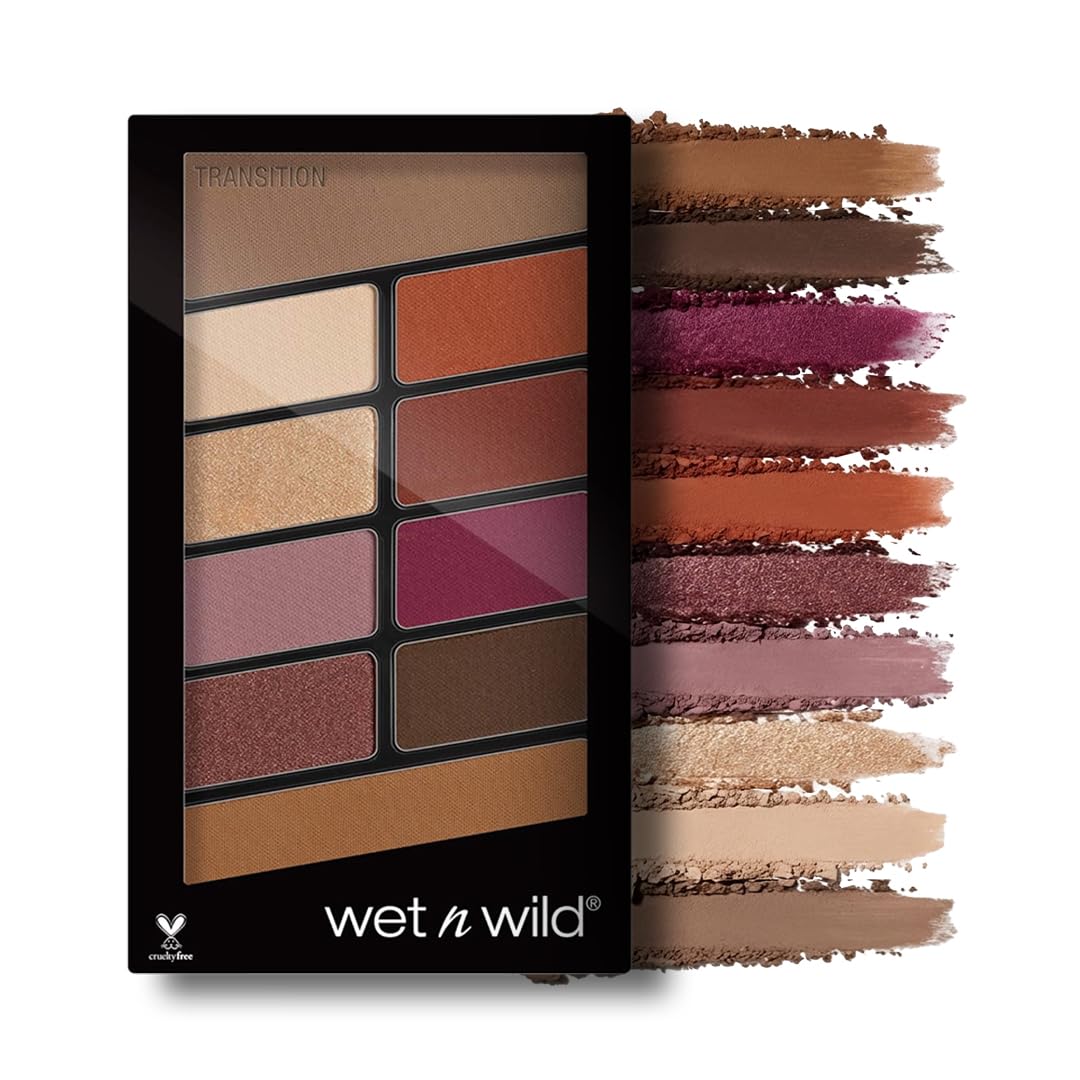 Wet n Wild, Color Icon 10 Pan Palette, Eyeshadow Palette with 10 Bright and Matte Eyeshadow Colors for the Day and Night, Long-lasting and Easy-to-blend Formula, Rosé in the Air — image 1