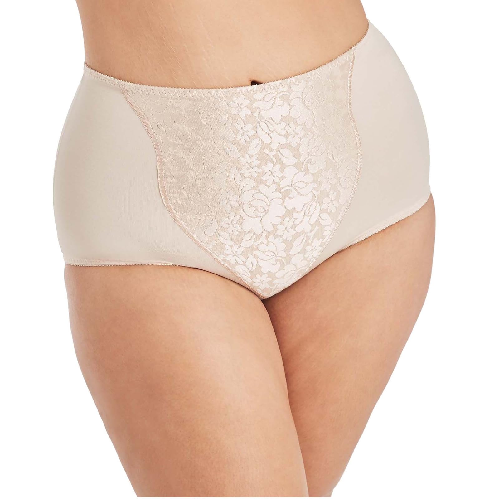 Photo 1 of Bali womens Double Support Coordinate Light Control With Lace Tummy Dfx372 2-pack shapewear briefs, Soft Taupe/Soft Taupe, X-Large US