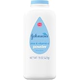 Johnson's Baby Powder with Cornstarch, Aloe &amp; Vitamin E, 15 oz | Hypoallergenic, No Added Parabens &amp; Dyes, Designed for Delicate Skin, For Babies, Kids, &amp; Adults