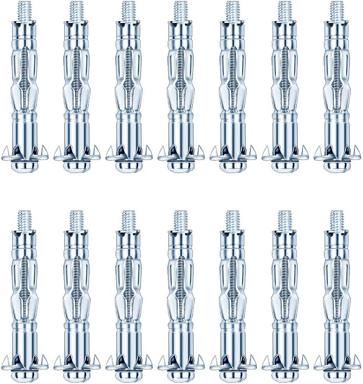 INCREWAY Wall Anchor, 20 Pcs M4×38 Heavy Duty Zinc Plated Steel Molly Bolt Hollow Drive Wall Anchor Screws for Drywall Sheetrock