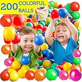 Kiddzery Plastic Balls for Ball pit, Crush Proof - BPA Free - Phthalate Free- 6 Bright Colors, In Reusable Durable Zippered Mesh bag for Easy Storage, Great for Play Tent, Ball pits, Bounce House