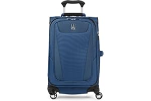Travelpro Maxlite 5 Softside Expandable Carry on Luggage with 4 Spinner Wheels, Lightweight Suitcase, Men and Women, Sapphire Blue, Carry On 21-Inch
