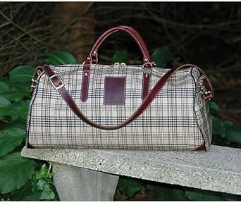 plaid duffle bag
