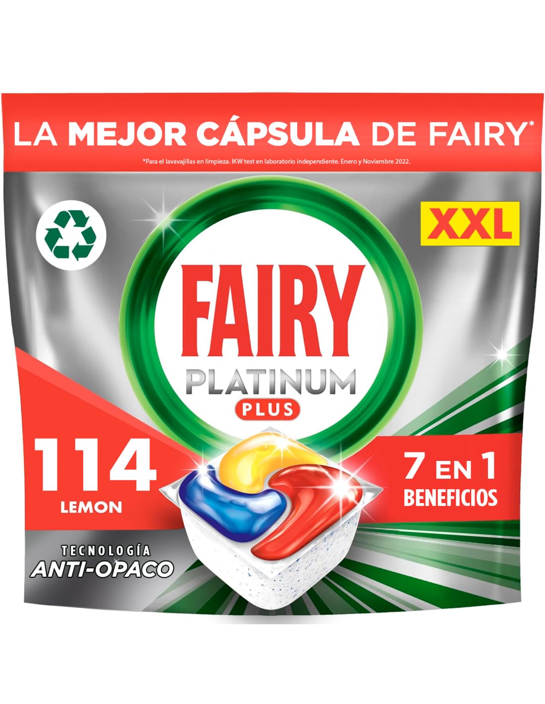 Fairy Platinum+ Dishwasher Tablets Complete 114 ct, Fairy Dishwasher Tablets Platinum Plus, Dishwasher Tablets Bulk