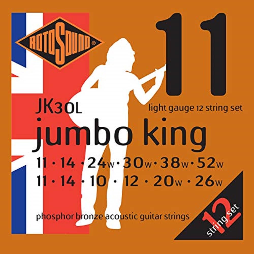 Rotosound Strings for Acoustic Guitar JUMBO KING 12-str. JK30L Light 11-52