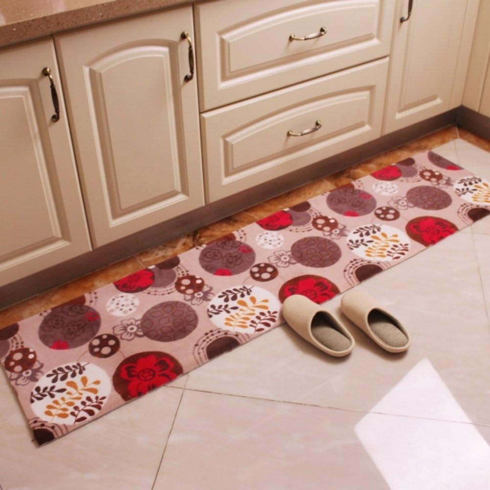 JKOPWLXGHWTC Kitchen Water-absorbing Mats/Linear Sliding Door Mats/Balcony Floor Mat/Door Mats In The Hall/Living Room/Bedroom Bedside Blanket-B 45x170cm(18x67inch)