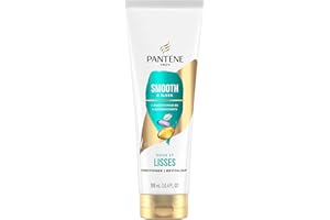 Pantene Conditioner with Frizz Control, Smooth & Sleek, Safe for Color-Treated Hair, 308 mL
