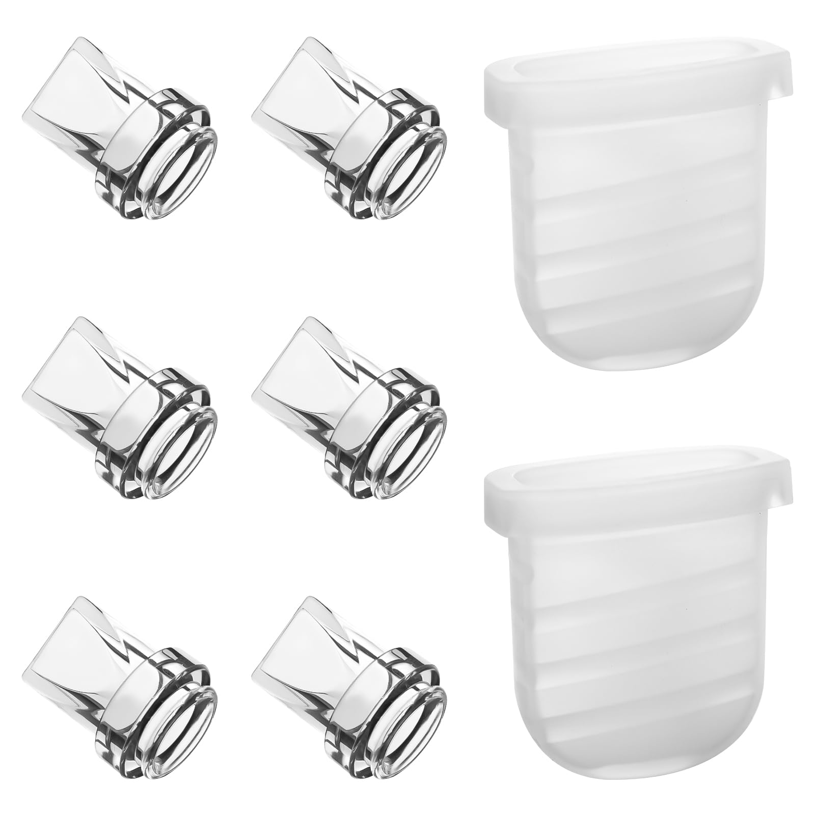 Breastfeeding Milk Nursing Pump, Wearable Breast Extractor Pumper Include 6pcs Duckbill Valve & 2pcs Silicone Diaphragm Portable Lactation Collector Cup Part Replacement for NCVI Zooawa Nuliie S32