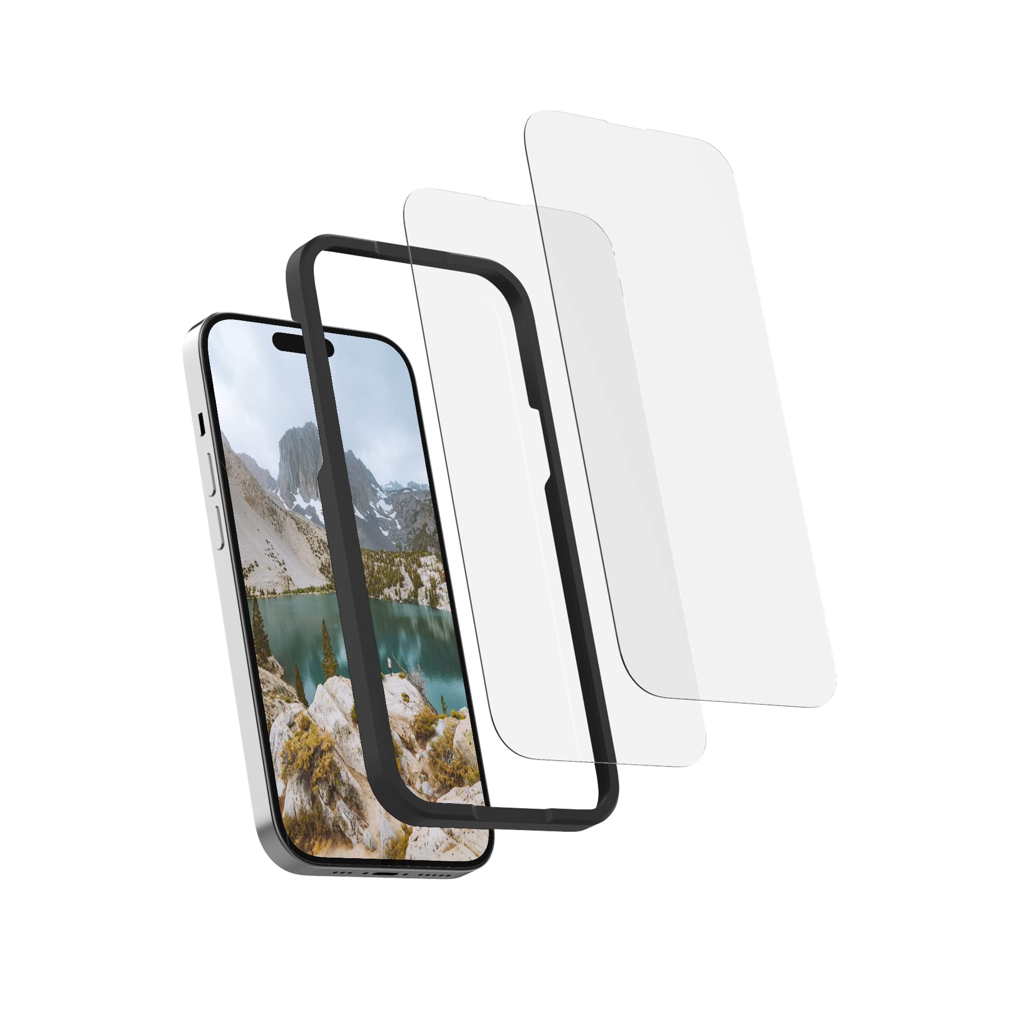 Rokform - iPhone 14 Pro Max Screen Protector, Active Touch, Shatter Proof, High Definition, Case Friendly, Tempered Glass iPhone Screen Protector 2 Pack (Clear)