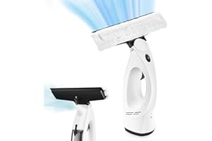 DIZIKZO Window Vacuum, Window Vacuum Squeegee, 3 in 1 Cordless Window Vac with Spray/Wipe/Suck up Water,Electric Window Cleaning Tool for Shower Wall Mirror Glass/Car Windshield/Countertop