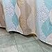 Ufaitheart Abstract Leaves Pattern Fashion Shower Curtain Fabric Stall Shower Curtain 36 x 72 Inch for Bathroom Set, Brown, Beige and Turquoise